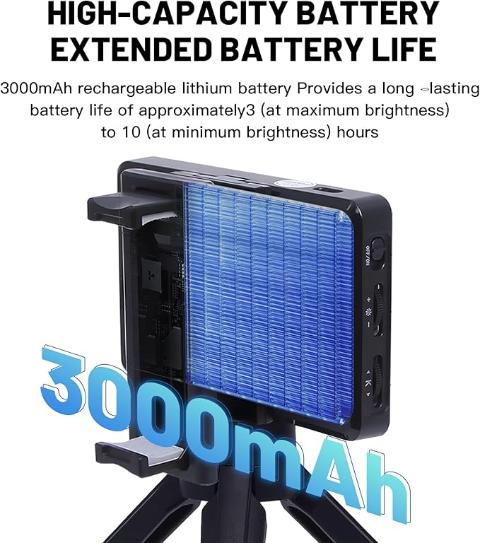 GBK Tattoo Light,Photographic Lighting,Anti-Glare,120 LED Light,with CPL Filter Lens and Handheld Stand for Tattoo Artists&Beginners,Improve Work Photo Quality