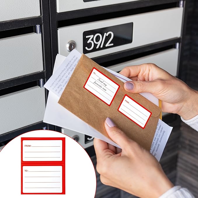 150 Pcs to from Return Address Mailing Labels, Self-Adhesive to/from Address Mailing Labels, 4.5x3.5 Inch Blank Mail Shipping Label Postage Guaranteed Stickers for Package Boxes