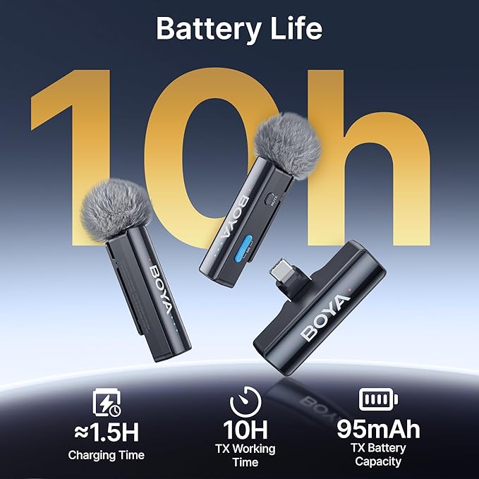 BOYA BOYALINK 2 A2 (2TX+3RX Adapter) Wireless Lavalier Microphone for iPhone Camera Android, Clip on Mic, 48 KHz 24 Bit, 6mm Mic, 1000ft, Noise Cancelling, Mini Lapel Mic USB-C/Lightning/3.5mm TRS