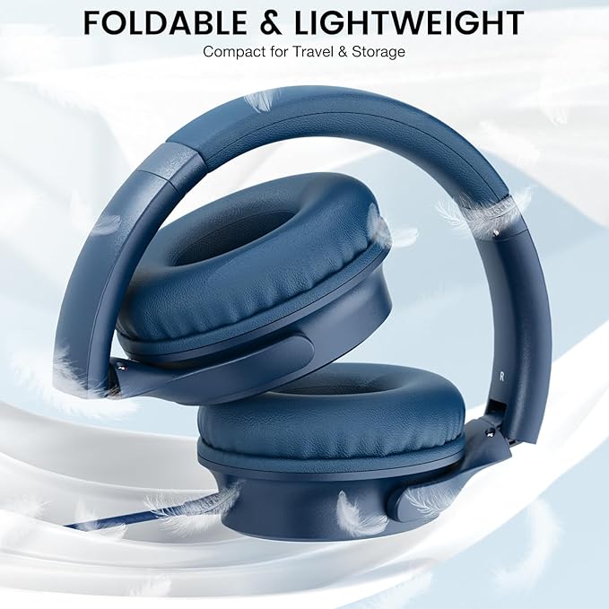 USB C Wired Over-Ear Headphones with Microphone, Volume Control, Share Port, and Adjustable Headband Foldable Stereo Headset for Adult/Teens for iPhone 16, Samsung, Laptop, Gaming, Travel