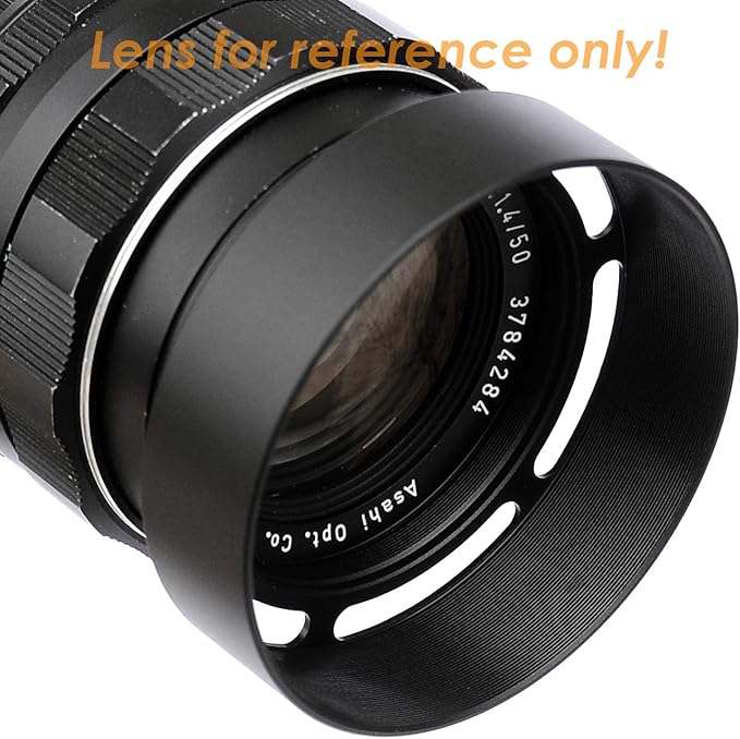 Fotasy Metal Lens Hood - 49mm Vented for Fuji, Leica, Olympus, Panasonic, Sony Lenses