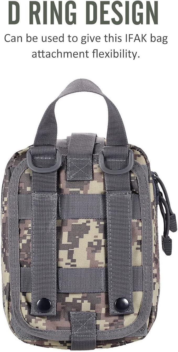 first aid kit bag empty Molle ifak pouch emt tactical medical pouch med rip away belt pouch small rescue tool pouches (ACU)