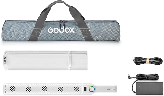 Godox LC1000R RGB LED Light Stick – 360° Color Control, 2700K–6500K CCT, 0–100% Dimming, Built-in Battery & App Control | Portable Handheld Light | Film, Portrait, Product & Creative Video Production