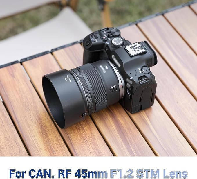 JJC ES-73B Reversible Lens Hood Shade Protector for Canon RF 45mm RF45mm F1.2 STM Replaces Canon ES73B, Compatible with 67mm Filters & Lens Caps, No Vignetting
