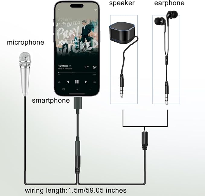 USB C Mini Microphone Karaoke, Portable ASMR Microphone for Android Phone/iPhone 15/Laptop/Mac, Wired Mic for Voice Recording, Singing, Interviews, Vlogs, YouTube, TIK Tok (Silver)