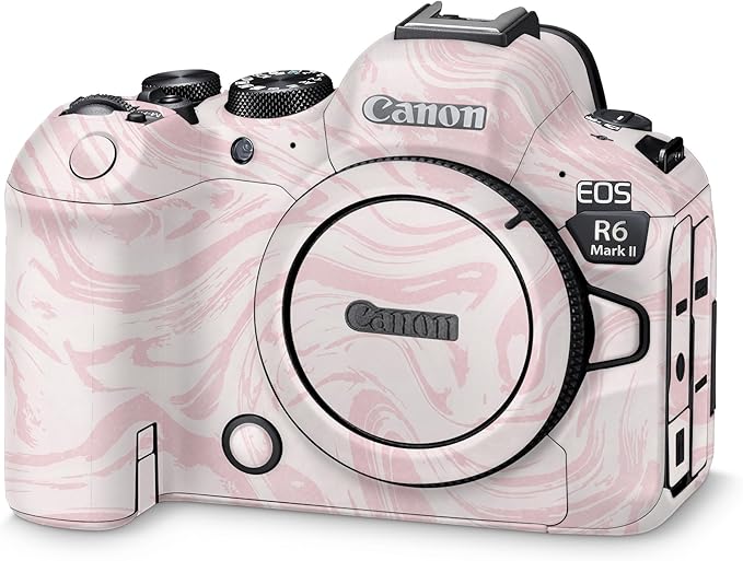 Glossy Glitter Camera Skin Compatible with Canon EOS R6 Mark II Camera (2022) - Silky Pink - Premium 3M Vinyl Protective Wrap Decal Cover - Easy to Apply | Crafted in The USA by MightySkins