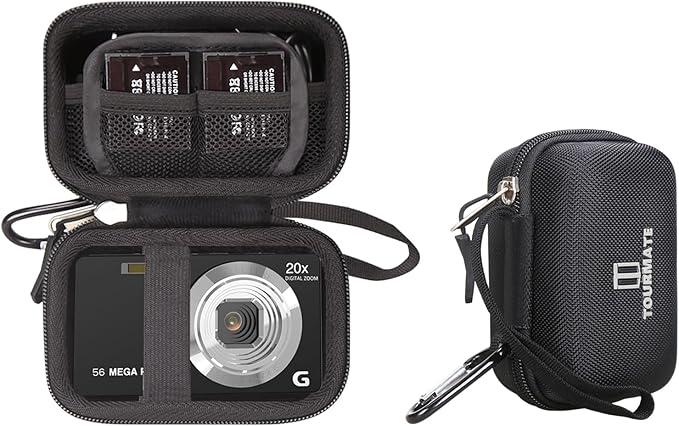 Hard Storage Case for CAMKORY/VAHOIALD/QONGUDS/Canon PowerShot 180 190/Sony DSCW800 830 Digital Camera Case Only (Black)
