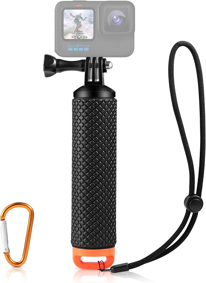 Yullmu Floating Hand Grip, Waterproof Pole Mount for GoPro Hero 13/12/11/10/9/8/7/6/5/4/3/3+/2/1 Session, Handle Mount Accessories for Fusion AKASO DJI Osmo Action Cameras