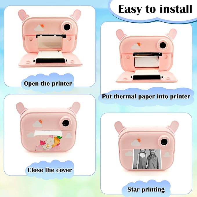 18 Rolls Kids Instant Camera Refill Print Paper,Instant Camera Thermal Paper Photo Printer Fit for Most Kids,Camera Paper for Kidizoom Print Camera Refill