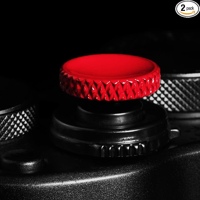 Camera Shutter Button (2 Pack/Red) Upscale and Delicate Soft Shutter Release Button