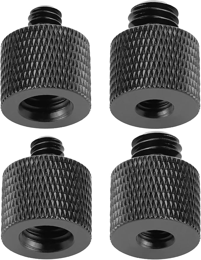 4 Pcs Camera Screw Adapter Thread 1/4" Male to 3/8" Female and 3/8" Male to 1/4" Female Adapter Set for Camera Monitor, Tripod, Mount
