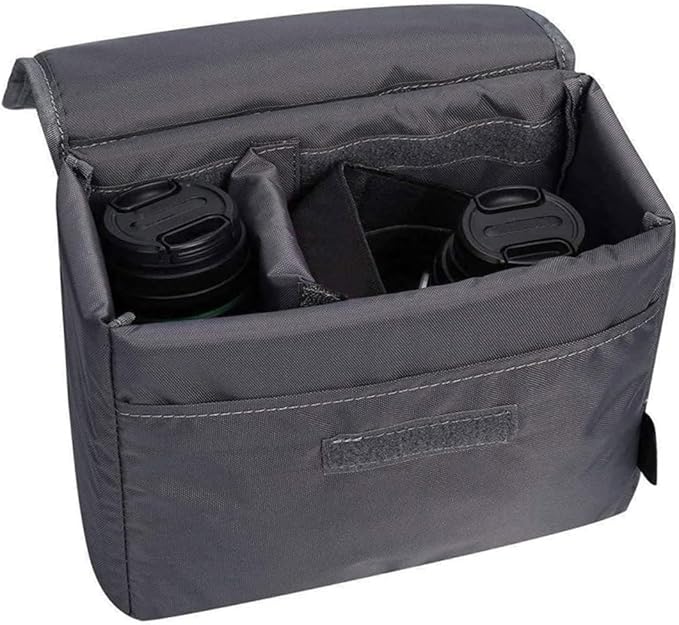 Toddmomy Padded Digital Camera Bag Insert for DSLR and Mirrorless Cameras Compatible with Backpacks for Photographers Blue Large