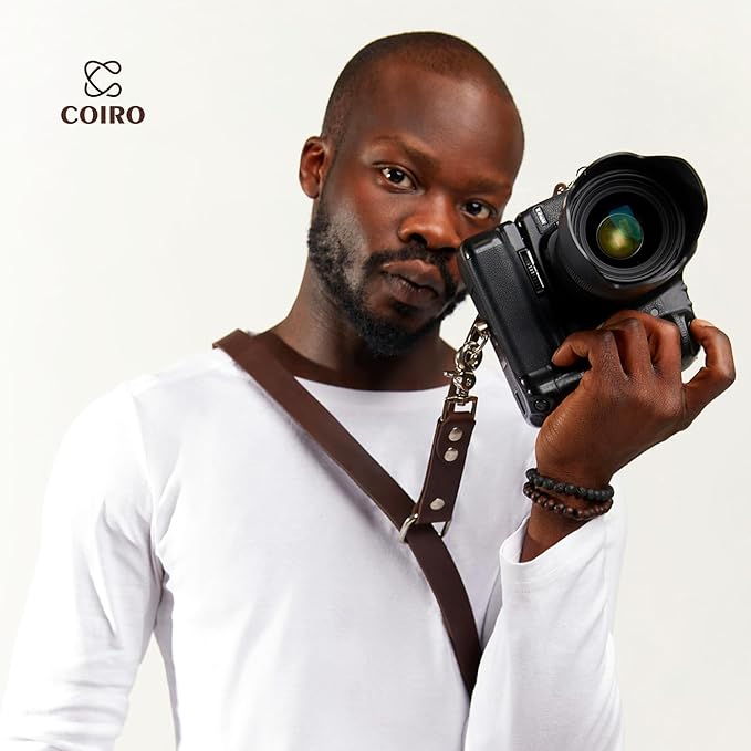 C Coiro Leather Camera Strap for One Camera Professional Single Leather Harness Shoulder Strap Quick Release
