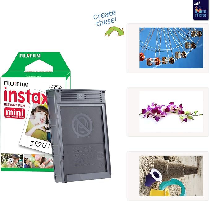 Fujifilm Instax Mini 12 Instant Camera Pastel Blue + Carrying Case + Fuji Instax Film Value Pack (40 Sheets) Accessories Bundle, Color Filters, Photo Album, Assorted Frames