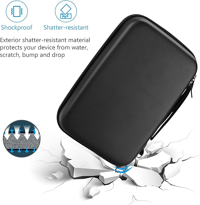 ProCase Hard Travel Electronic Organizer Case Bundle with Hard Carrying Case for 2025 SanDisk Extreme Pro Portable SSD