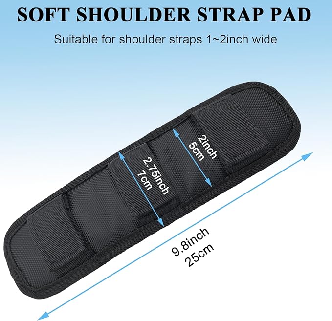 Soft Long Shoulder Strap Pad, Removable & Breathable & Thick Backpack Strap Pads for Bag Strap