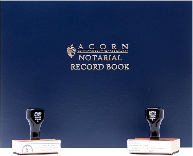 South Carolina Notary Value Kit, Notary Public Supplies South Carolina, Includes Journal, Acknowledgement Stamp, Rectangular Notary Stamp, with Wood Handle Stamps