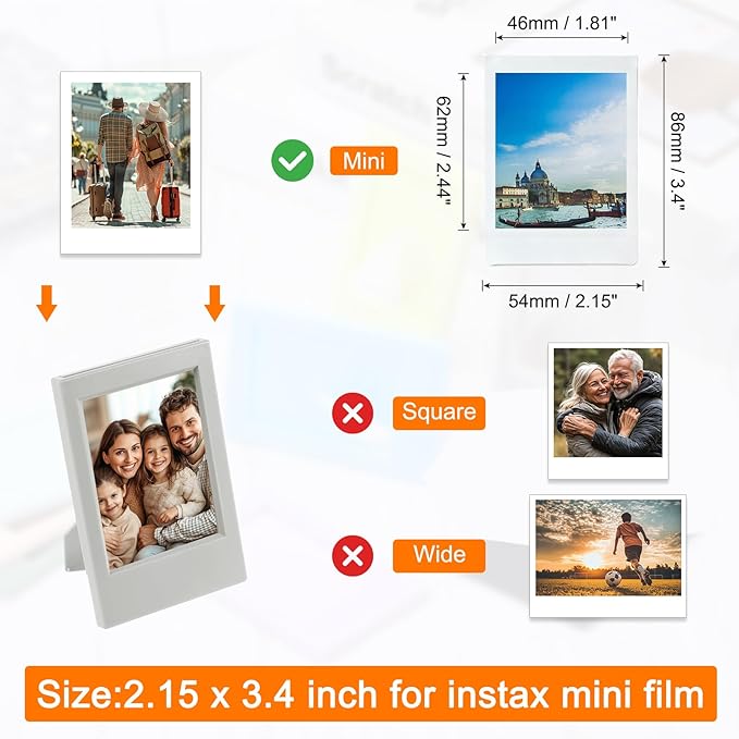 uxcell 5 Pcs Mini Picture Frames 2.4 x 3.6 Inch Rectangle Small Picture Photo Frame Holder for Tabletop Display Photos Paintings Landscape Posters Artwork, Grey