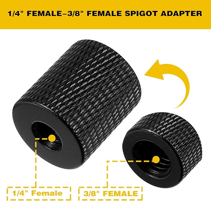 8 Pieces 1/4" & 3/8" Camera Screw Adapter Set Camera Tripod Adapter Cameras Mount Screw for DSLR Flash & Light Stand Mounts Monopod Quick Release Plate