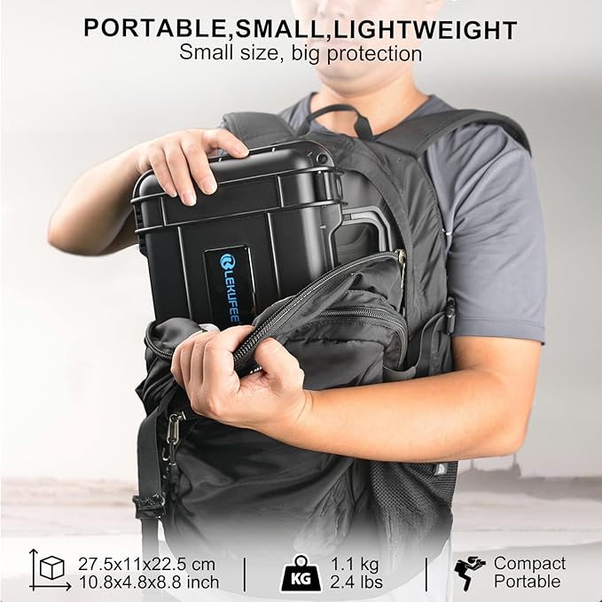 Lekufee Waterproof Hard Case for DJI Osmo Pocket 3, Mic 3/2/Mini, Creator Combo,Power Expansion Combo,Vlogging Camera and Accessories(Case Only)