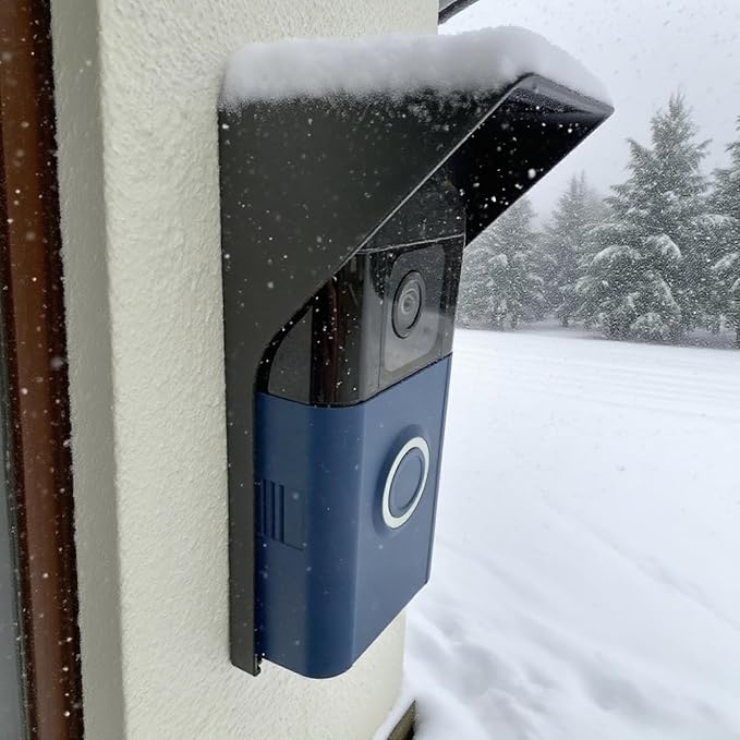 Doorbell Rain Cover Bracket kit Compatible with Video Doorbells 2/3/3Plus/4, Video Doorbell Mounting Plate Bracket Wedge Kit Rainproof and Anti Glare