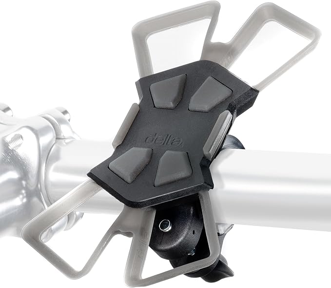 Delta Bike Phone Mount Cycle - Xmount Bicycle Phone Holder Adjusts to Any Handlebar & Fits Any Phone or iPhone - Easily Accessible Bike Accessories for Adult Bikes