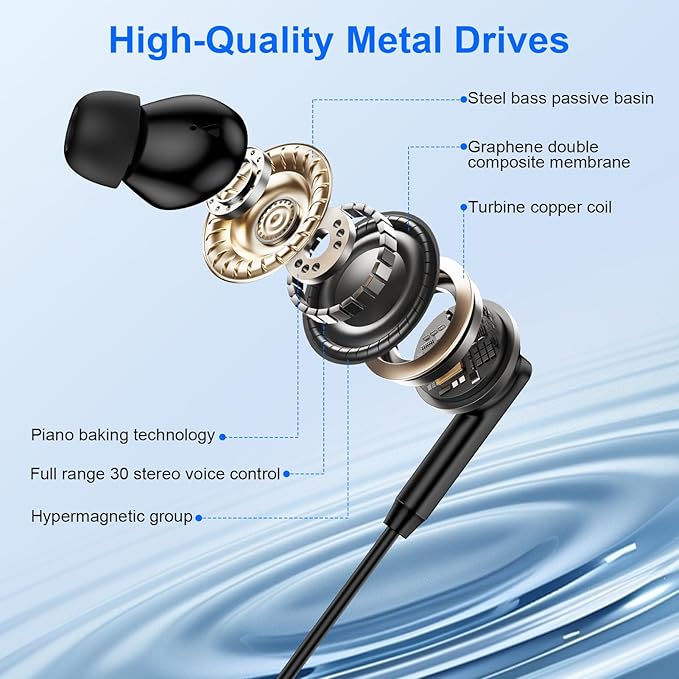 USB C Samsung Earbuds Wired Ear Buds for Samsung Galaxy A16 A17 A36 5G A26 S25 Edge A56 S25 Ultra Plus S24 FE A35 Z Fold 6 USBC In-Ear Headphones Wired Type C Earbud Earphones Headsets with Microphone