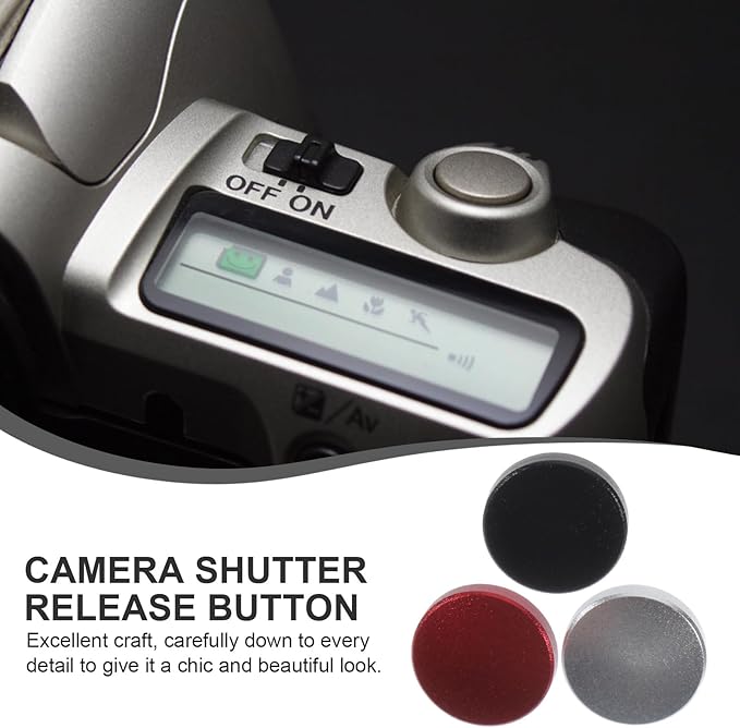 HOMSFOU Camera Shutter Release Button Replacement Lightweight Soft Camera Button for Precise Photography Control Compact 0.39In Accessory