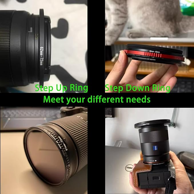 52mm to 42mm Step Down Ring Filter Adapter Metal Ring Step Down Rings Adapter Filter Compatible with All 42mm UV,CPL,ND,Lens Hood,Threaded Lens ect (52mm to 42mm)