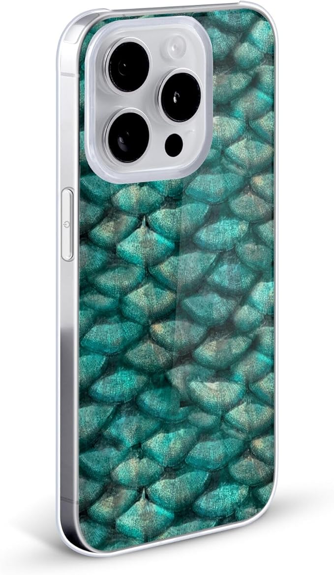 Head Case Designs Officially Licensed LebensArt Teal Mermaid 3 Patterns 2 Hard Back Case Compatible with Apple iPhone 15 Pro Max