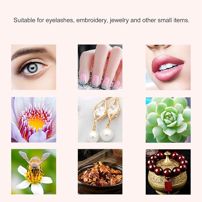 Mobile Phone Macro Photography Lens 3 Color Lights Portable Clip On Macro Lens, for Detail Photography, Rechargeable for Eyelashes Eyebrows Nail Art