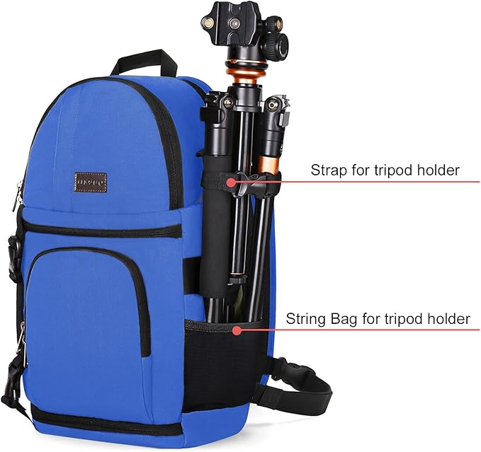 MOSISO Camera Sling Bag, DSLR/SLR/Mirrorless Camera Case Shockproof Photography Camera Backpack with Tripod Holder & Removable Modular Inserts Compatible with Canon/Nikon/Sony/Fuji, Royal Blue
