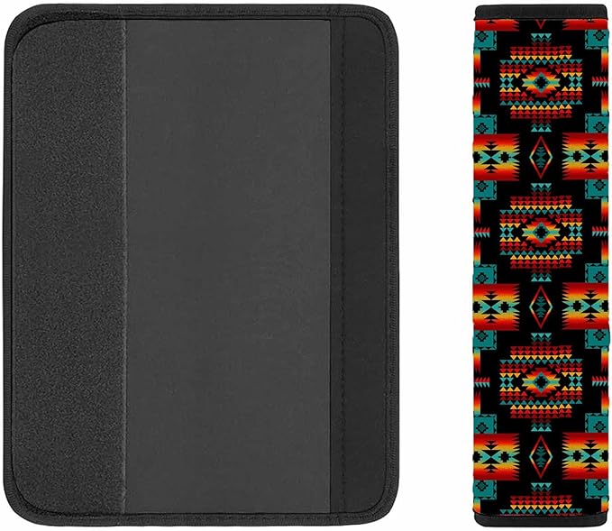 Red Native American Adults Car Seat Belt Covers for Boys and Girls, Carseat Shoulder Padding Soft Car Seat Neck Cover Car Accessories Seat Straps Pads Strap Cover Decoration Accessory for Women Men