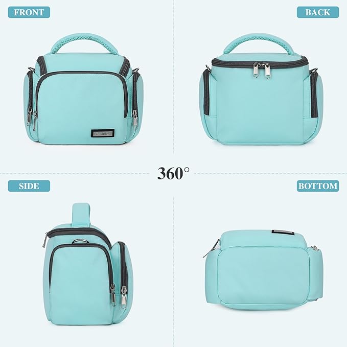 G-raphy Camera Bag Case Compact Lightweight Shoulder Crossbody Sling Photography Bags for Nikon Canon Sony DSLR SLR Mirrorless with Removal Straps Mint