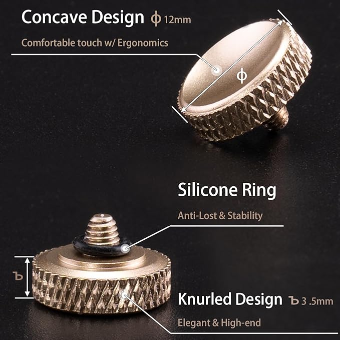 Camera Shutter Button,Soft Shutter Release Button Gold(3 Pack)