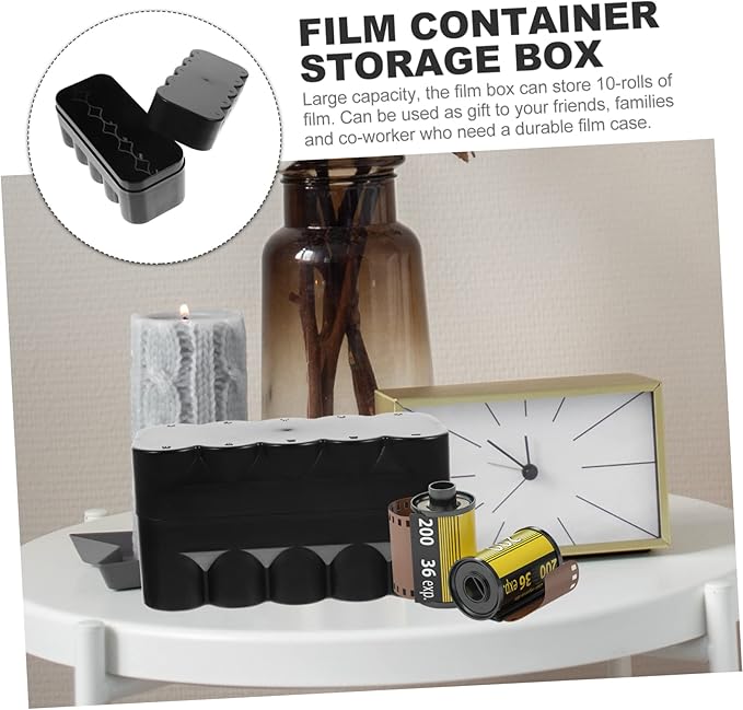 Film Storage Box for 120 Film Rolls Hard Plastic Case Lid Organizer for Photography Supplies Design for Easy Visibility