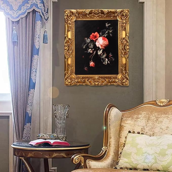 16x20 Vintage Picture Frames,16 by 20 Gold Antique Frame,Ornate baroque Picture Frames for Gallery Wall, Photo Display, Wall Hanging