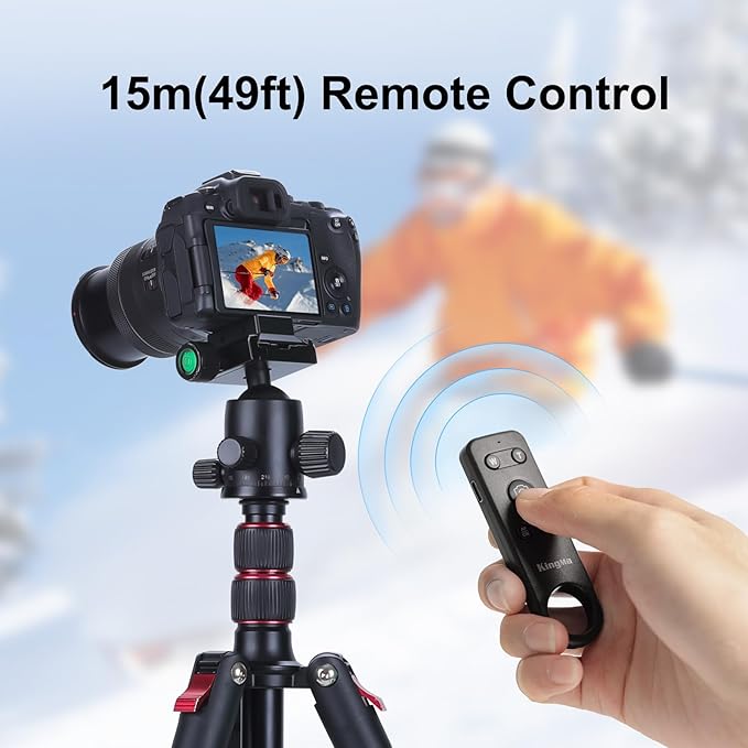 Wireless Camera Remote Control with Bluetooth 5.0 for Canon EOS /R5/R8/R50&Sony ZV-E10/E1&Nikon Z50/Z6/Z30,15m(49ft) Long Range Shooting with Zoom Function,Situable for Group Photos, Vlogging&Travel