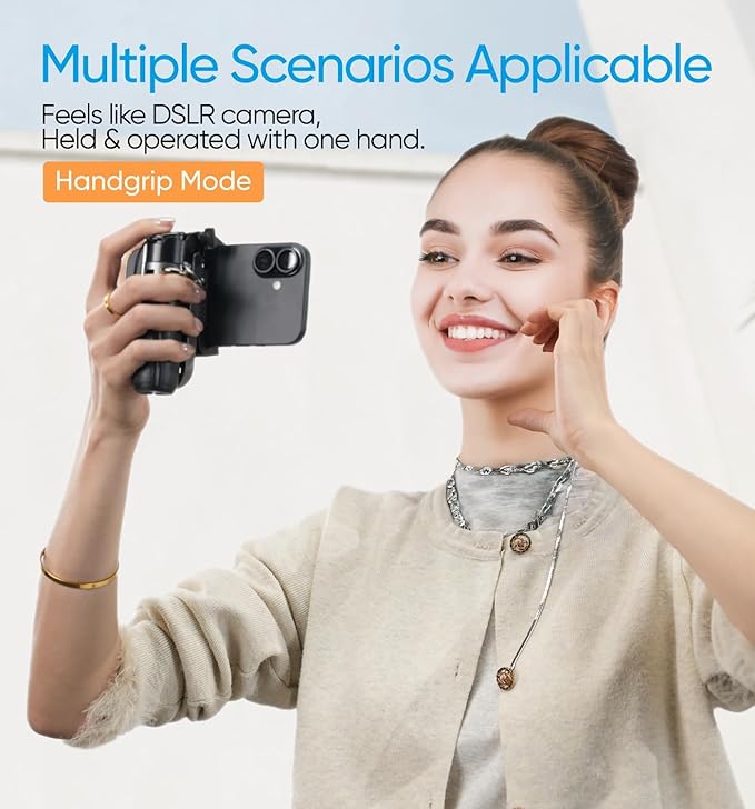 MAGIC JOHN Phone Tripod, Portable Selfie Stick, Pocket Size Tripod for iPhone, Selfie Stick with Detachable Remote Control & 2 Fill Light for Photograph, Live Streaming, Video Recording