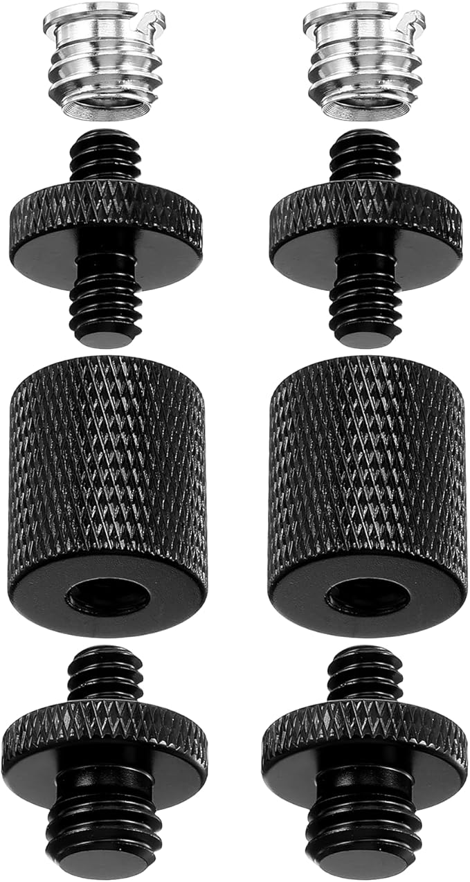 8 Pieces 1/4" & 3/8" Camera Screw Adapter Set Camera Tripod Adapter Cameras Mount Screw for DSLR Flash & Light Stand Mounts Monopod Quick Release Plate