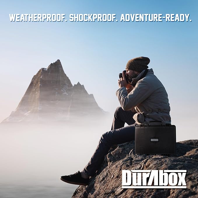 Durabox All Weather Hard Case 18 x 14 x 6” - TSA Approved Hard Shell Travel Case with Customizable Foam for Cameras, Lenses, Laptops, Electronics, Guns, Pistols and Other Gear