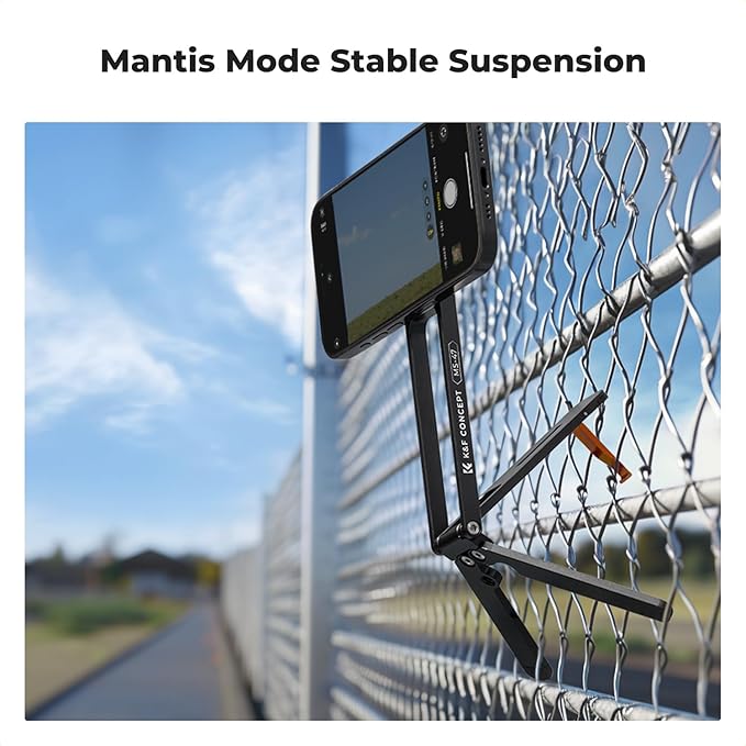 K&F CONCEPT Magnetic Phone Tripod Stand, 23N Strong Magnetic Mini Tripod Aluminium Alloy Pocket Selfie Stick, Mag Safe Phone Holder Compatible with iPhone 17 16 15 14 13 12 Series.