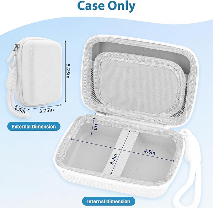 Roseliya Digital Camera Case Compatible with CAMKORY Digital Point and Shoot/for KODAK PIXPRO FZ45/55 16MP Vlogging/for VAHOIALD FHD 1080P/for IWEUKJLO/for Nsoela, Holder for SD Card More (White)