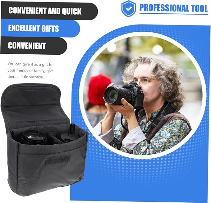 Compact Camera Bag Insert Portable Protective Case for DSLR and Mirrorless Cameras Fits Backpacks and Messenger Bags Lightweight Design for Easy Carrying and Protection