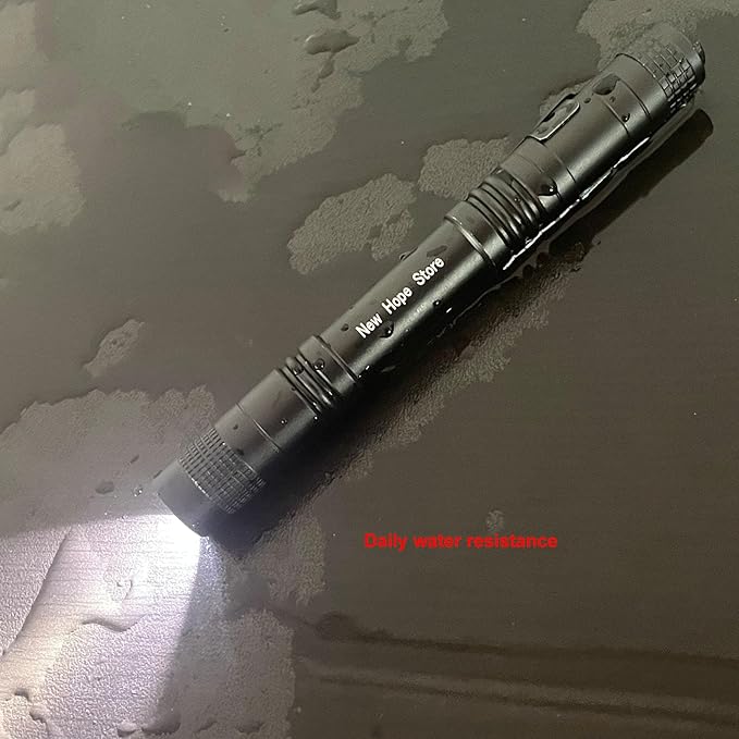 Pen Flashlight, Led Mini Penlight Super Bright Pocket Clip Pen Light Compact Flashlight for Inspection, Repair, Camping, About 1000 Lumens IPX5 Powered by 2*AAA Battery(not included) set 6pcs