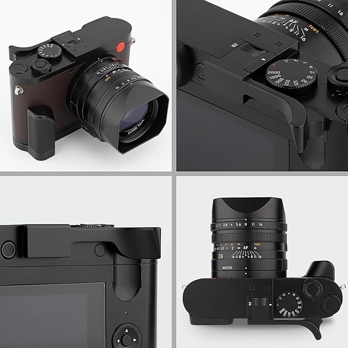 Haoge Metal Thumbs Up Hand Grip for Leica Q2 Camera Black THB-QB Hot Shoe Thumb Up Rest