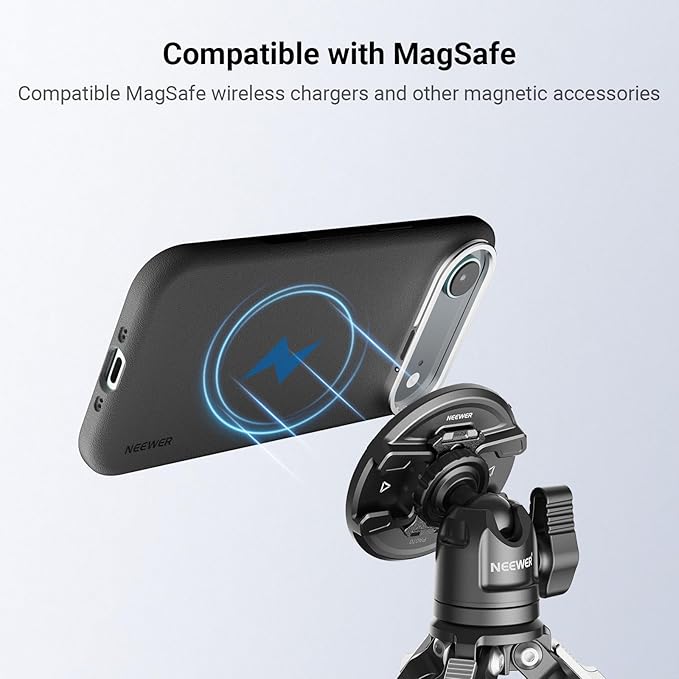 NEEWER Phone Case for Air Only, Modular Protective TPU/PC Phone Cover with 67mm Filter Ring, 17mm Lens Backplate, T Mount Lens Adapter Compatible with Moment MagSafe iPhone Air, PA162 (Black + Silver)