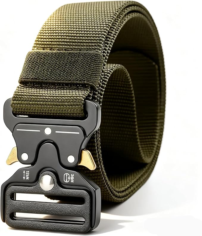 2 Pack Tactical Belt Buckles, 1.5 inch Heavy Duty Plastic Quick Release Buckles for Collar, Backpack, Luggage Strap, Adjustable No-Sew Belt Clip Replacement (Black)