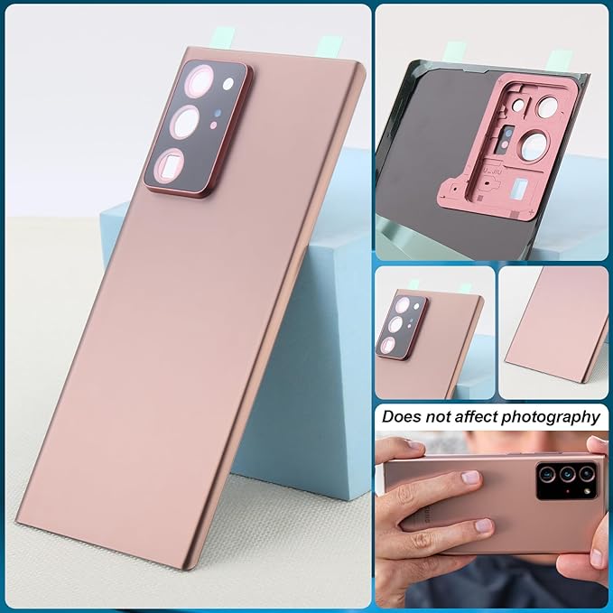 Back Cover for Samsung Galaxy Note 20 Ultra 5G Back Glass Replacement for Samsung Galaxy Note 20 Ultra Rear Glass Replacement Battery Cover Door Accessories (Bronze)