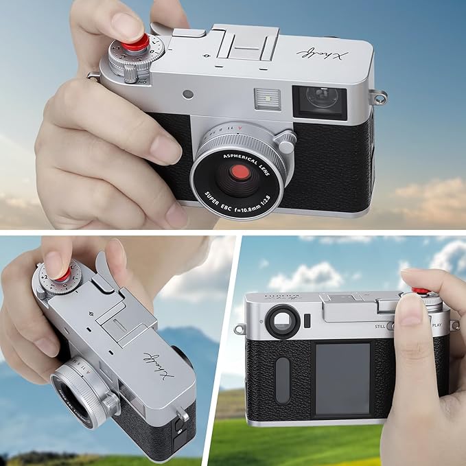 Haoge Metal Thumb Up Grip for Fujifilm X Half Camera Digital Accessories X-Half Hot Shoe Thumb Up Rest Support Handgrip Silver THB-XHALF-S